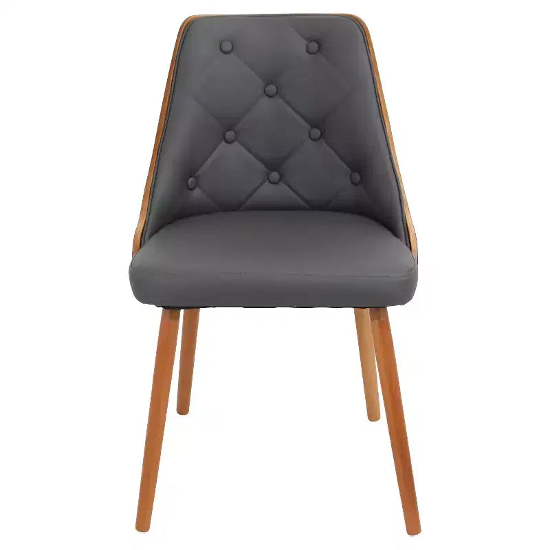 Chaise de salle à manger en noyer de style moderne du milieu du siècle