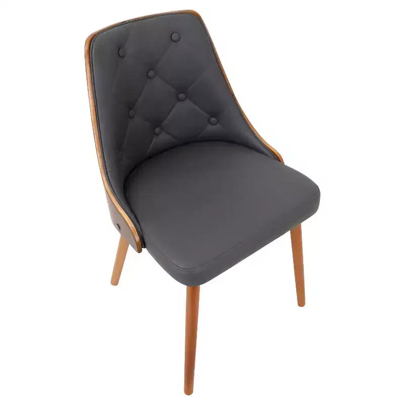 Chaise de salle à manger en noyer de style moderne du milieu du siècle